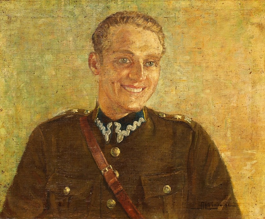 Portret por. Ignacego Wałęzy w mundurze oficerskim 18pp,...