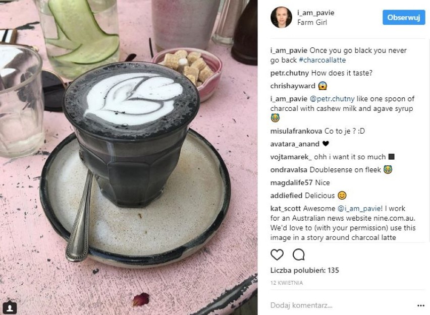 Black Latte to hit Instagrama. Taką kawę wypijecie też w...