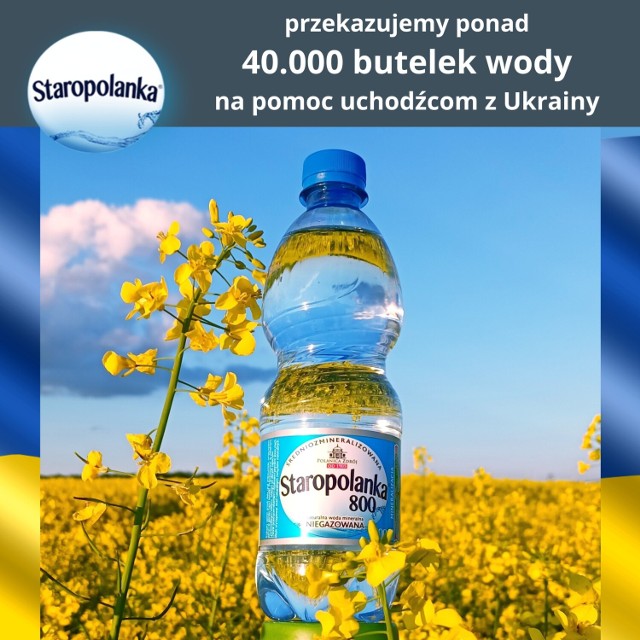 Polanica-Zdrój: 40 tysięcy butelek wody Staropolanka trafi do uchodźców z Ukrainy