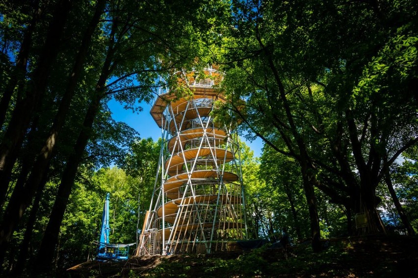 Szczawno-Zdrój: Wieża na wzgórzu Gedymina prawie gotowa (ZDJĘCIA)