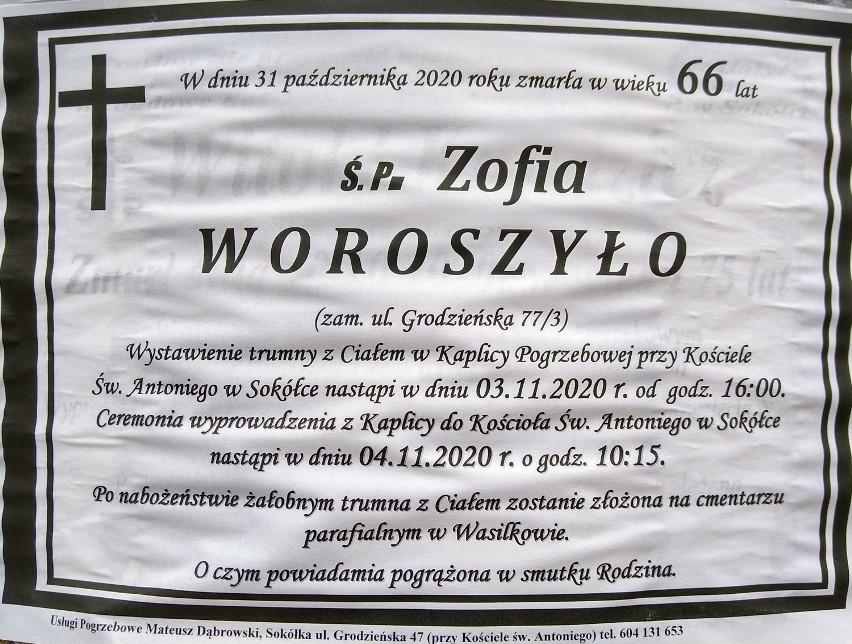 Pogrzeby w Sokółce. Oni odeszli w ostatnich tygodniach 