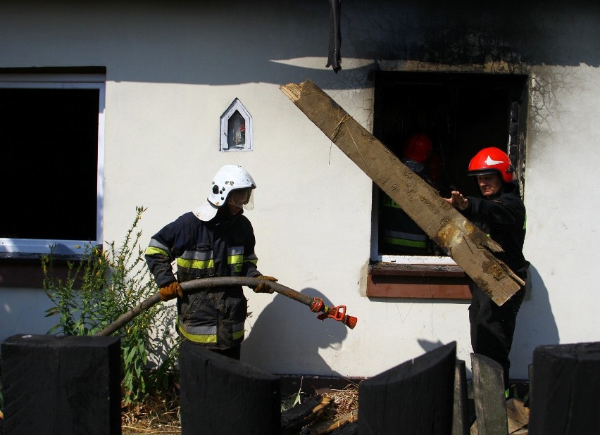 Pożar domu w Gościmowicach