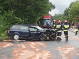 Wypadek w Bloku Dobryszyce. Kierowca uciekł