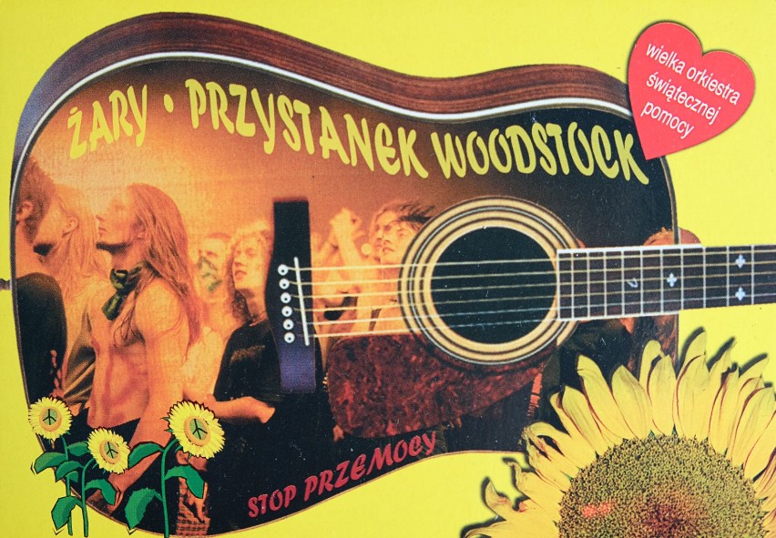 Pocztówki z Przystanku Woodstock w Żarach z 1999 roku.