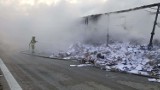 Pożar ciężarówki na A4 pod Legnicą [ZDJĘCIA] 
