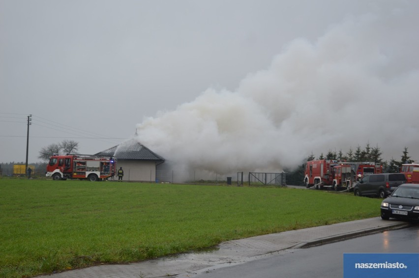 Pożar domu w Witoszynie [zdjęcia, wideo]