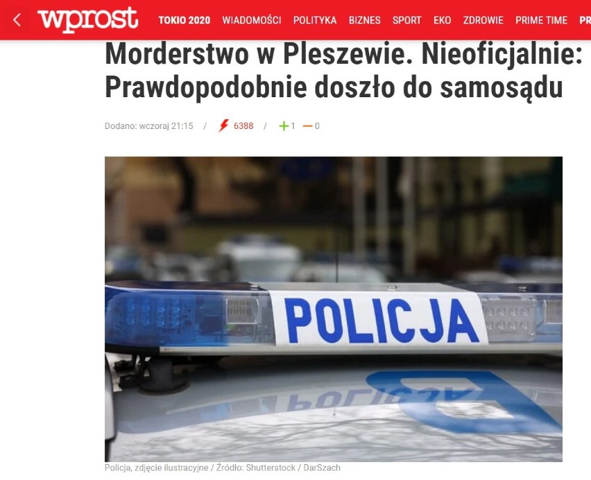 Pleszew. Morderstwo w Pleszewie. O morderstwie w Pleszewie głośno w całej Polsce! W ogólnopolskich mediach coraz więcej informacji