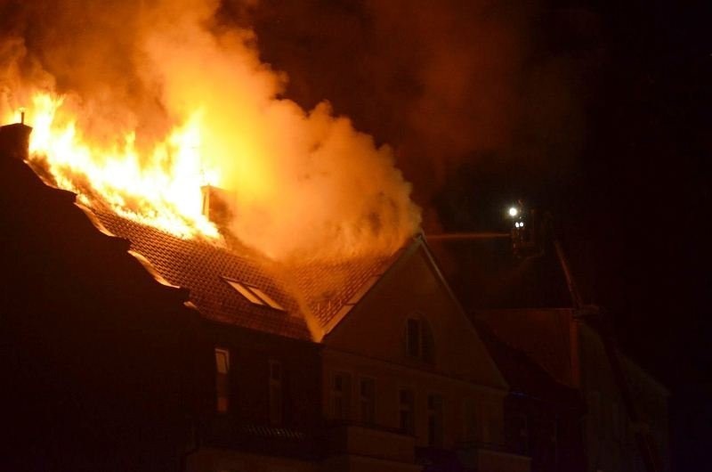 Pożar kamienicy w Olsztynie przy ulicy Wyspiańskiego. Zobacz zdjęcia!