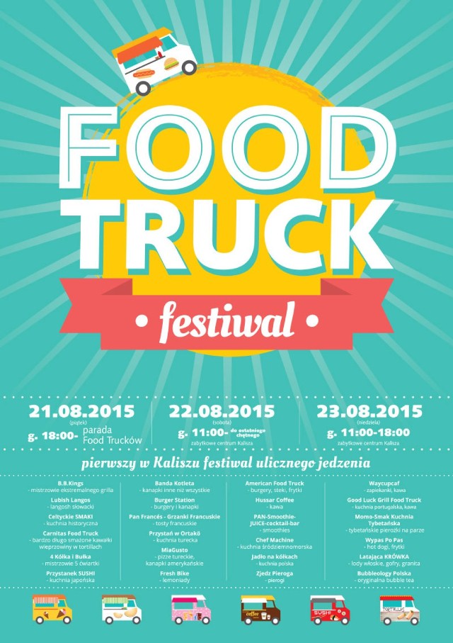 Food Truck Festiwal potrwa w Kaliszu trzy dni