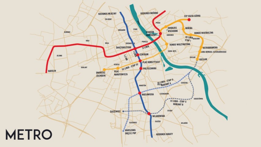 Trzecia linia metra w Warszawie. Trzy firmy złożyły oferty w przetargu na prace przedprojektowe