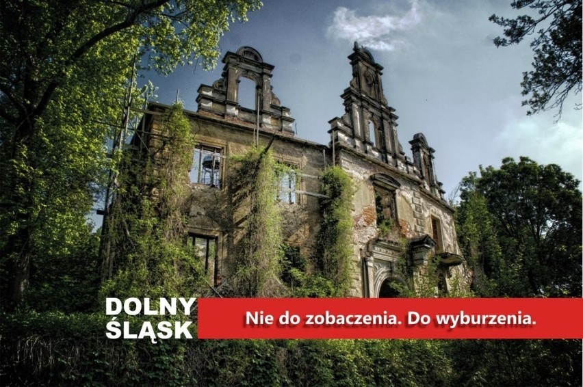 Ruiny pałacu w miejscowości Siedlimowice (powiat świdnicki)