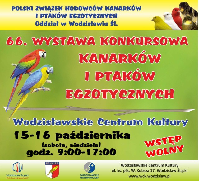 Wystawa w Wodzisławiu: będzie można podziwiać ptaki