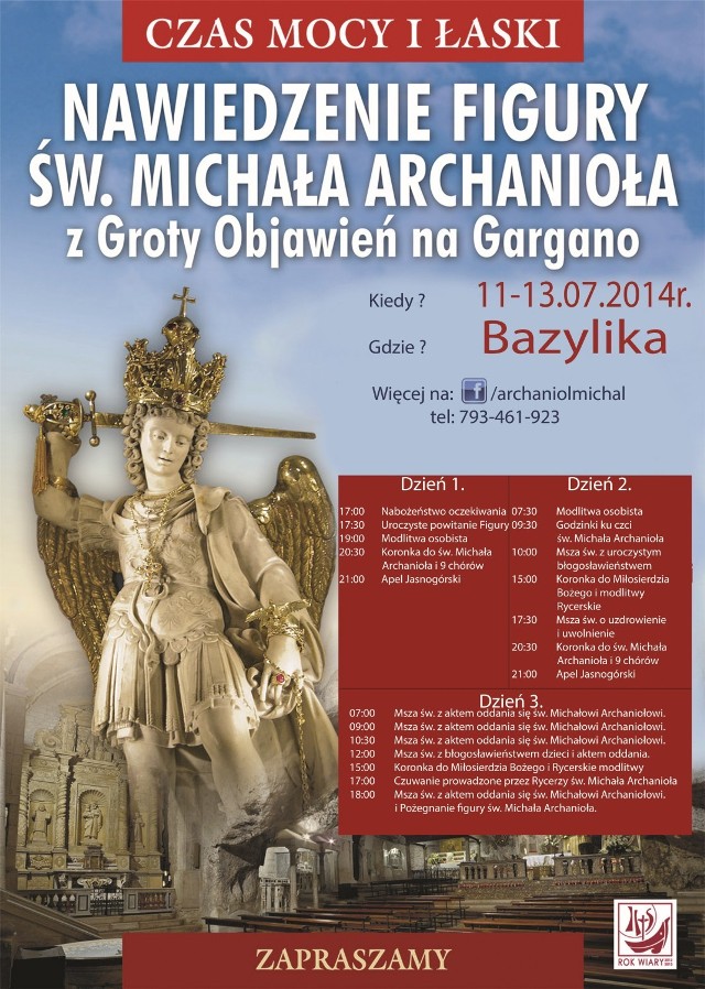 Nawiedzenie figury św. Michała Archanioła zaplanowano od 11 do 13 lipca