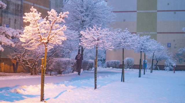 Po raz kolejny w ferie spadł śnieg w Inowrocławiu