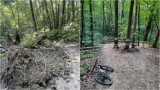 Wielkie porządki na Bike Park Marcinka w Tarnowie. Po nawałnicy jedną z tras zatarasowała przewrócone drzewo, na innych leżały gałęzie