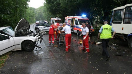 Groźny wypadek w Łaziskach.