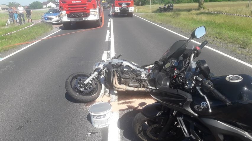 Śmiertelny wypadek z udziałem motocyklisty w Radoni na DK 12 w powiecie opoczyńskim [ZDJĘCIA]