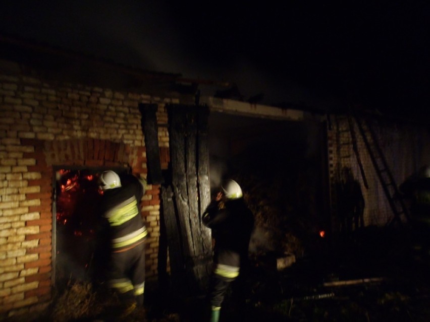 Pożar stodoły w Wiesiołowie