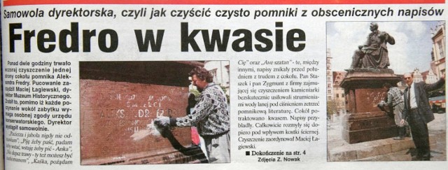 Sięgamy do naszego redakcyjnego archiwum, tym razem w nieco inny sposób. Zamiast galerii zdjęć proponujemy Wam dzisiaj galerię tekstów wybranych z jednego miesiąca - maja 1998 roku. Czy wybraliśmy najważniejsze sprawy, które wtedy poruszano? Trudno powiedzieć, staraliśmy się dobrać różną tematykę, by pokazać cały przekrój. Są oczywiście tematy, które żyją do dziś, a niektóre jak Juwenalia wracają zawsze w maju. Ale przeczytacie też o wrocławskim Manhattanie, straży miejskiej, nielegalnych targowiskach, obwodnicy, autostradzie czy remontach. Zapraszamy do prawdziwej podróży w czasie, cofamy liczniki o 20 lat i co mamy?