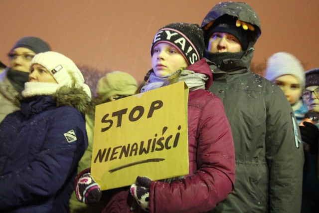 Protest przeciwko nienawiści i przemocy w Bytomiu - 15.01.2019