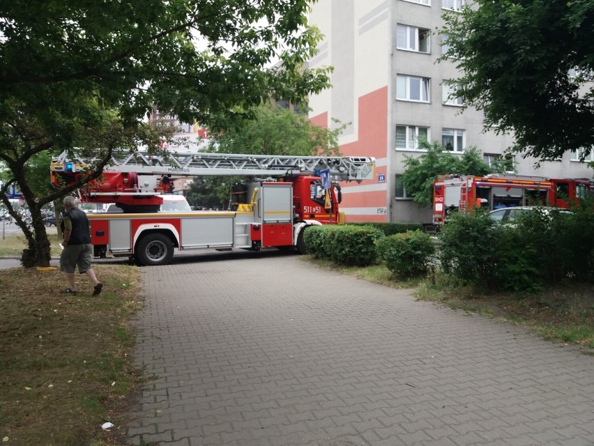 Pożar w bloku przy ulicy Piastowskiej w Radomsku