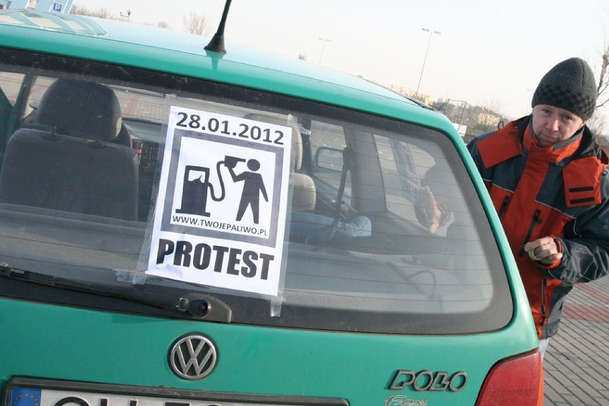 Protest paliwowy we Włocławku