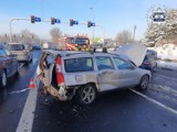 Wypadek na DK94 w Sławkowie. Zderzyły się cztery samochody. Są utrudnienia w ruchu