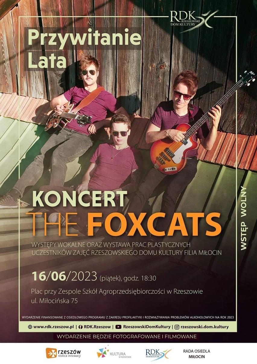 16 czerwca koncert zespołu The FOXCATS
