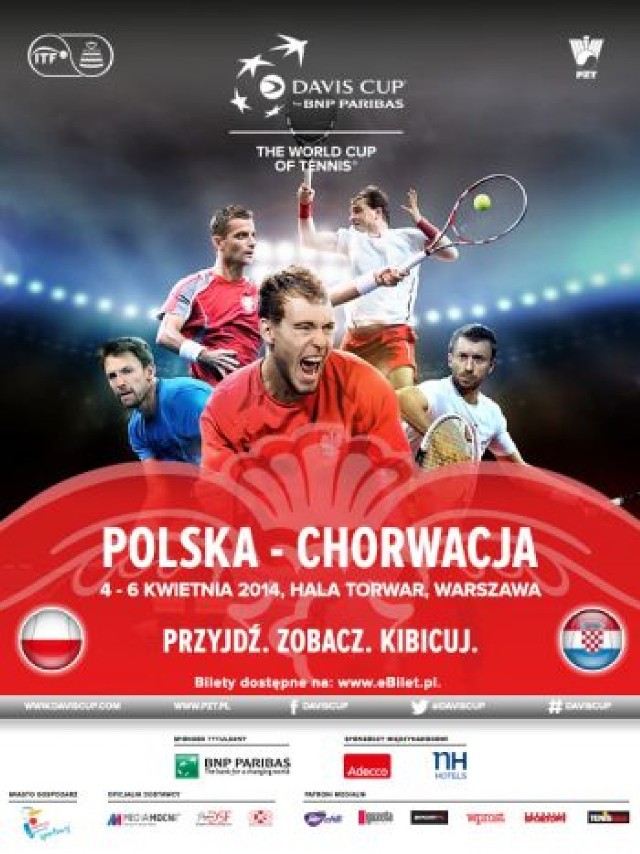 Puchar Davisa Polska - Chorwacja w Warszawie. Jerzy Janowicz na czele polskiej drużyny [bilety]