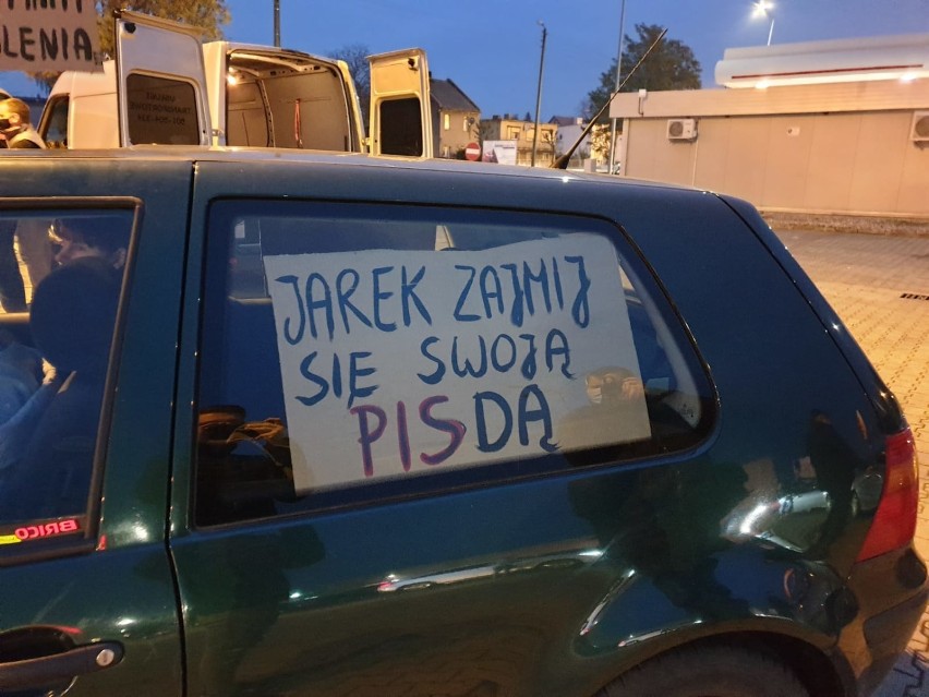 Piąty protest w Kościanie, tym razem samochodowy