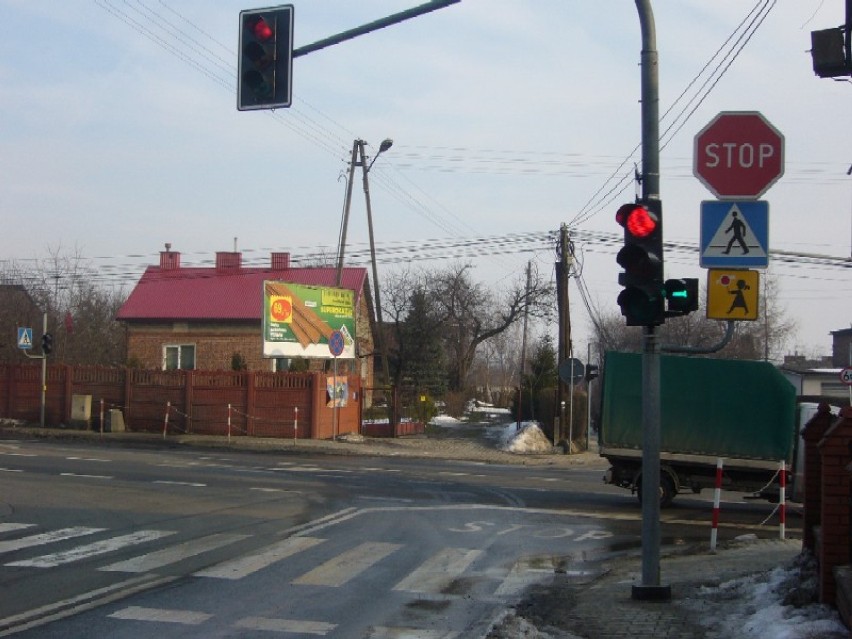 Skrzyżowanie na osiedlu Zwięczyca -wyjazd z ulicy Beskidzkiej