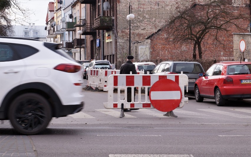 Chełm. Ulica generała Gustawa Orlicz-Dreszera zamknięta 