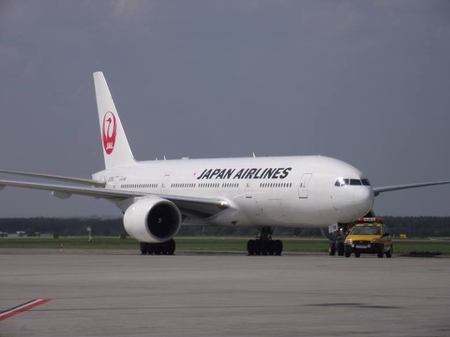 Boeing 777 - 200 ER w Pyrzowicach. Przyleciał z Tokio