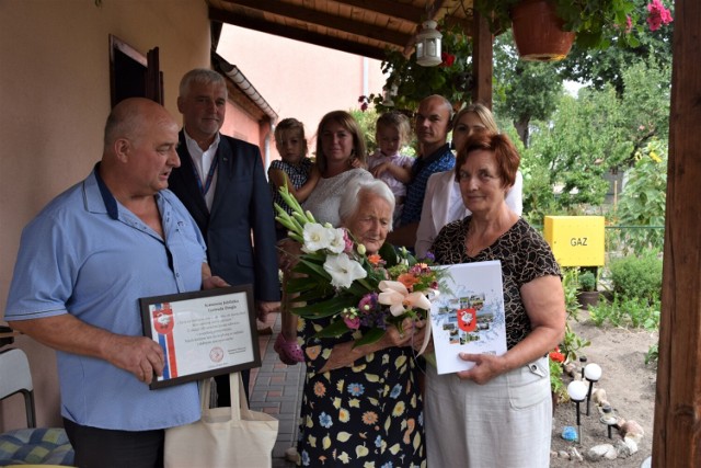 Łomnica. Niecodzienny Jubileusz 100 - lecia urodzin Pani Gertrudy Drogla z Łomnicy - 29.07.2022