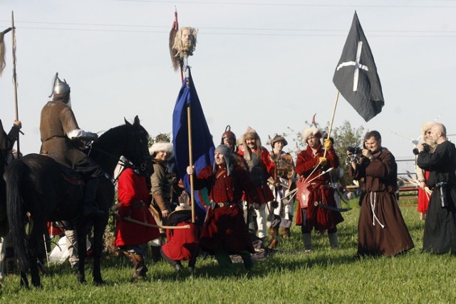 Inscenizacja Bitwy pod Legnicą w Legnickim Polu.