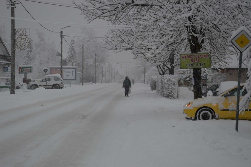 Zakopane pod śniegiem. W nocy spadło ok. 20 centymetrów śniegu [ZDJĘCIA]