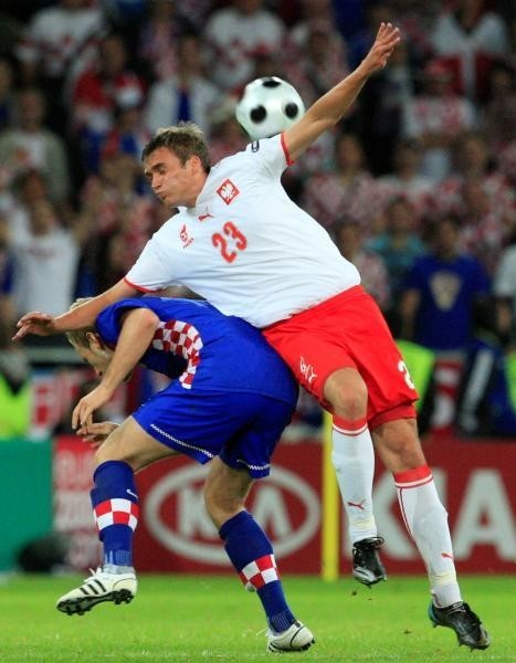 Adam Kokoszka zagrał 45 minut podczas finałów Euro 2008 w meczu z Chorwacją (0:1)