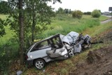 Czołowe zderzenie busa z osobówką w okolicy Czacza ZDJĘCIA 