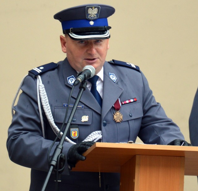 Grzegorz Radzikowski, komendant powiatowy policji w Łowiczu