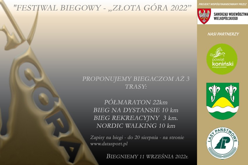 Brzeźno. Festiwal Biegowy „Złota Góra” 2022. Bieganie połączone z piknikiem rodzinnym prozdrowotnym  już we wrześniu