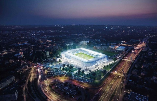 Wizualizacja stadionu Ruchu Chorzów prezentuje się okazale, ale jego projekt wymaga aktualizacji