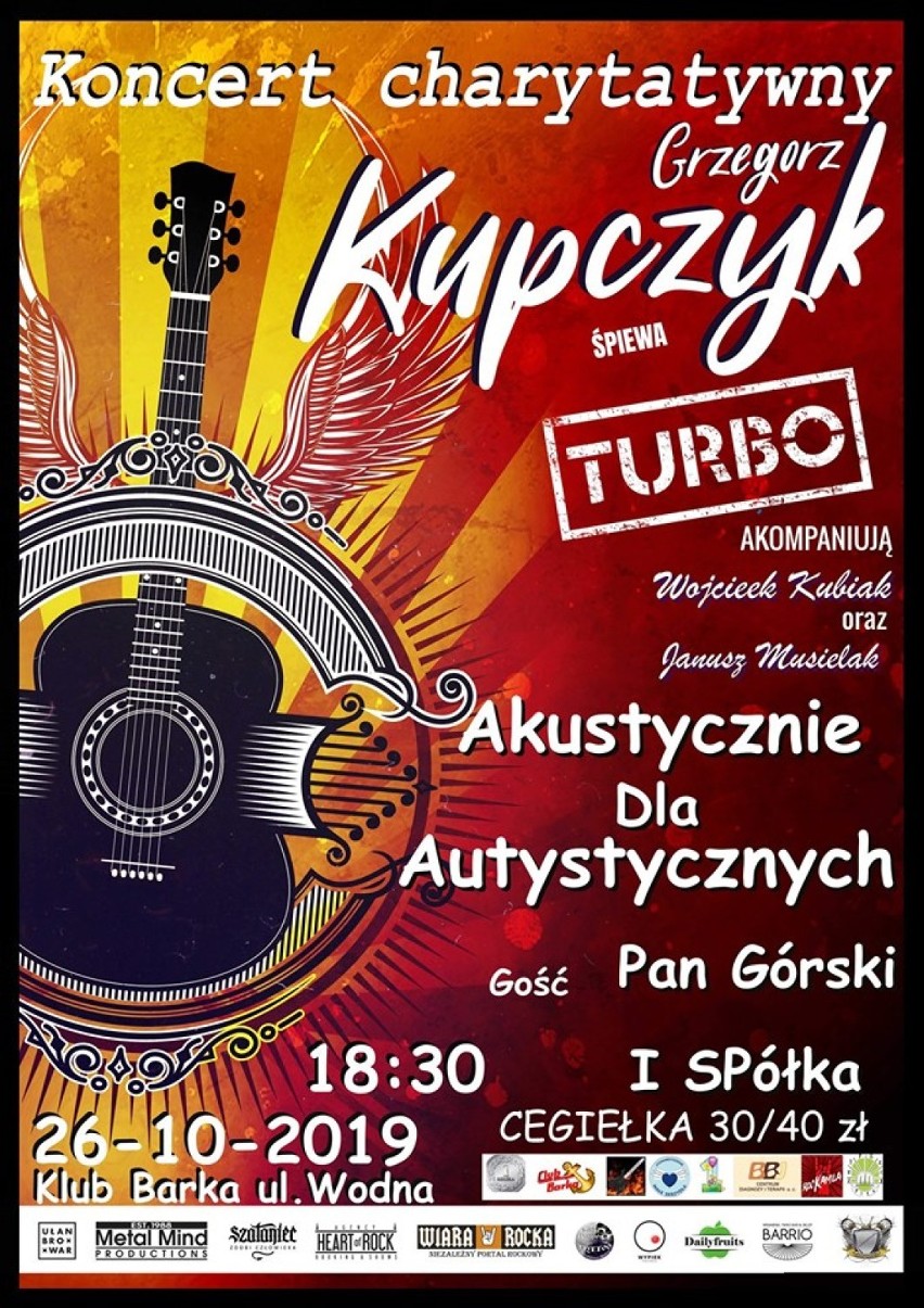 Akustycznie dla autystycznych. Charytatywny koncert Grzegorza Kupczyka w sobotę na pilskiej Barce