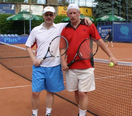 Od lewej Tomasz Nowicki (Poz Bruk) i Bogdan Kaczmarek (BT Poznań). - Fot. P. Jasiczek