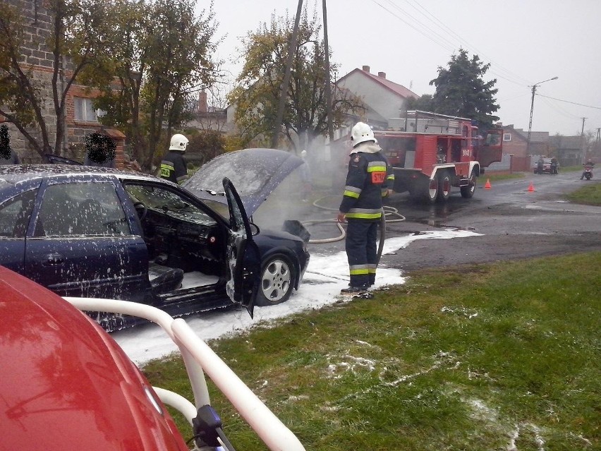 Pożar auta w Skrajni Blizanowskiej