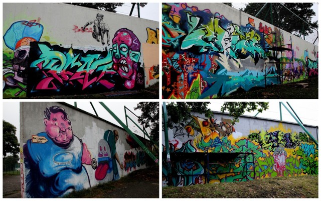 Obrazy graffiti są w niektórych miejscach coraz bardziej wyraziste.