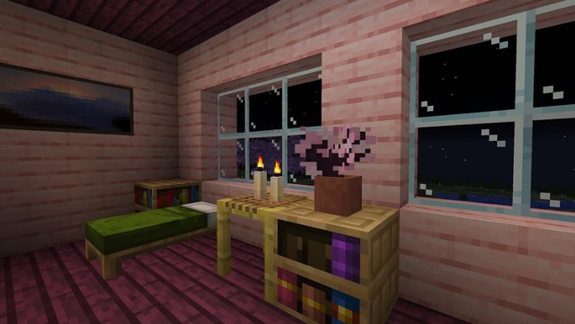 Dzięki aktualizacji można budować m.in. domy z różowego drewna.