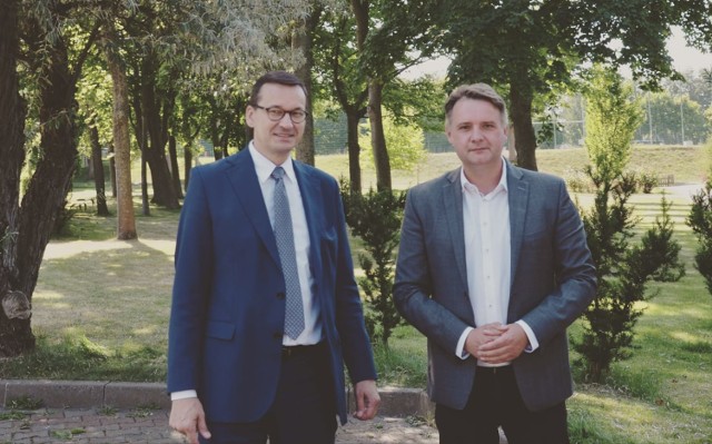 We Władysławowie premier Mateusz Morawiecki spotkał się m.in. z Michałem Kowalskim, szefem COS Cetniewo i jednym z liderów PiS w powiecie puckim