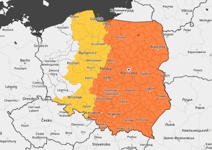 Burze z gradem w woj. śląskim! Porywisty wiatr do 100 km/h i BARDZO silne opady deszczu - ostrzeżenie 2 stopnia [13.06.2022]