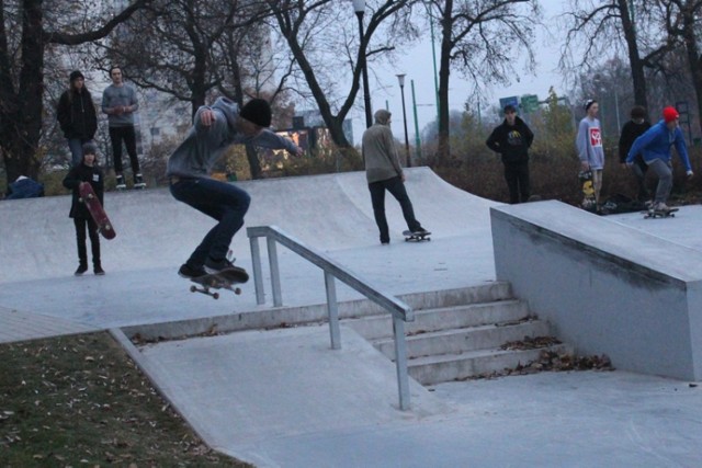 skatepark w parku Marcinkowskiego