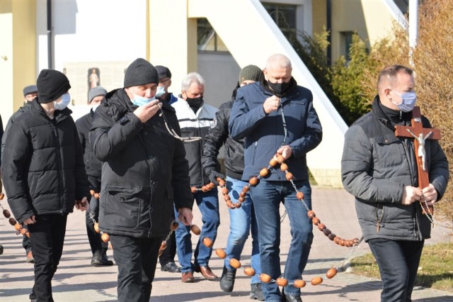 Męski Różaniec w Bełchatowie zorganizowali Wojownicy Maryi, 6.03.2021